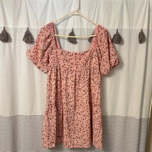 Altar'd State Pink Floral Mini Dress